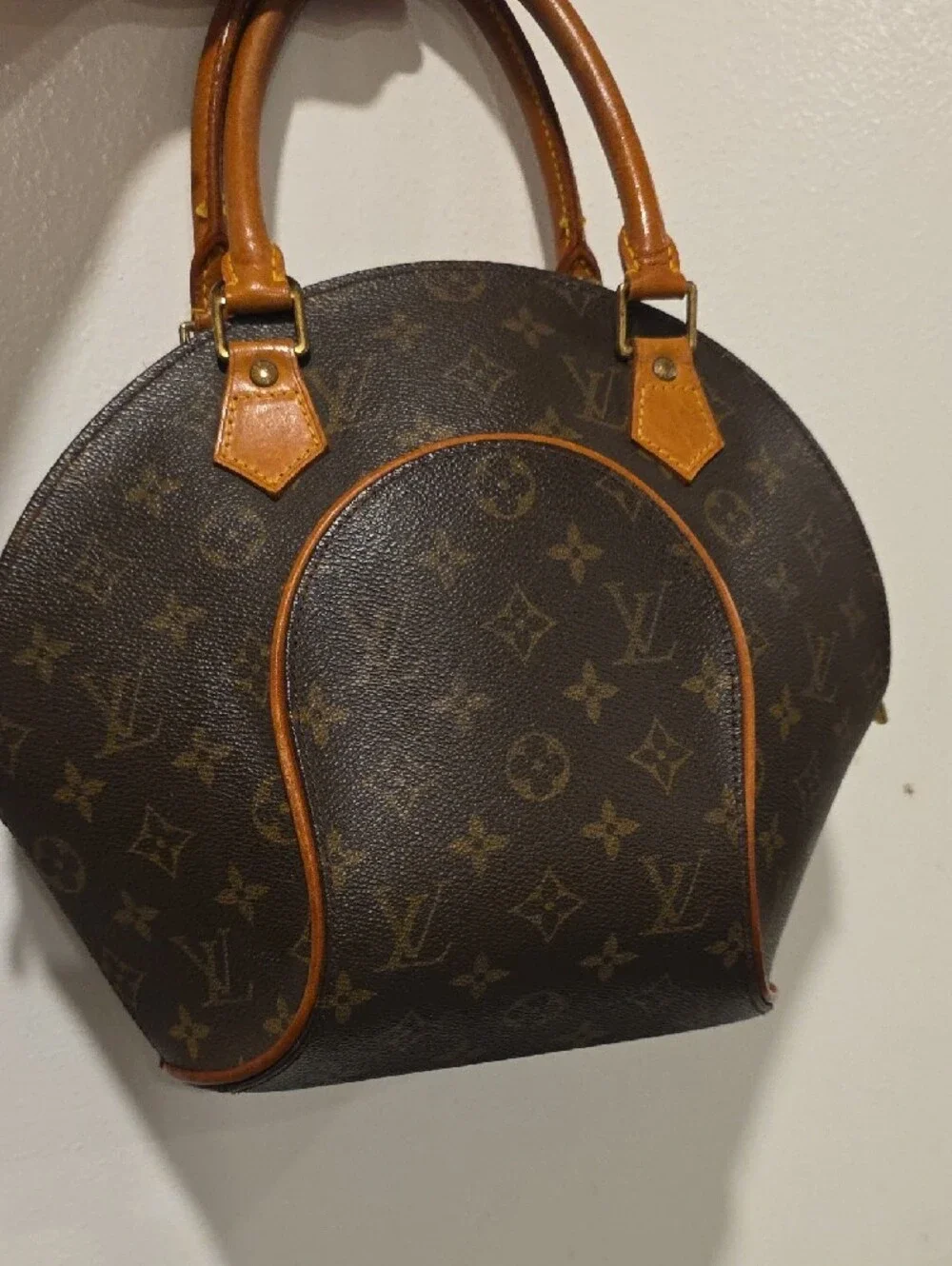 Louis Vuitton Monogram Dome Satchel in Brown with Tan Trim